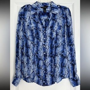 Blue silk blouse S 0